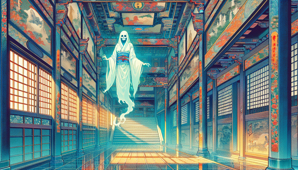 A ghostly apparition in a historic castle