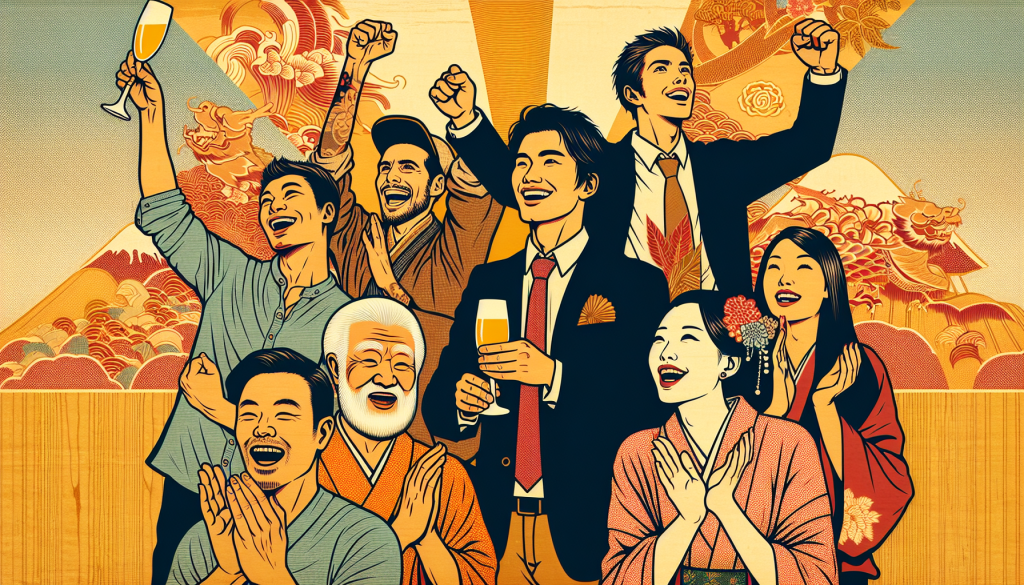 A group of people celebrating success