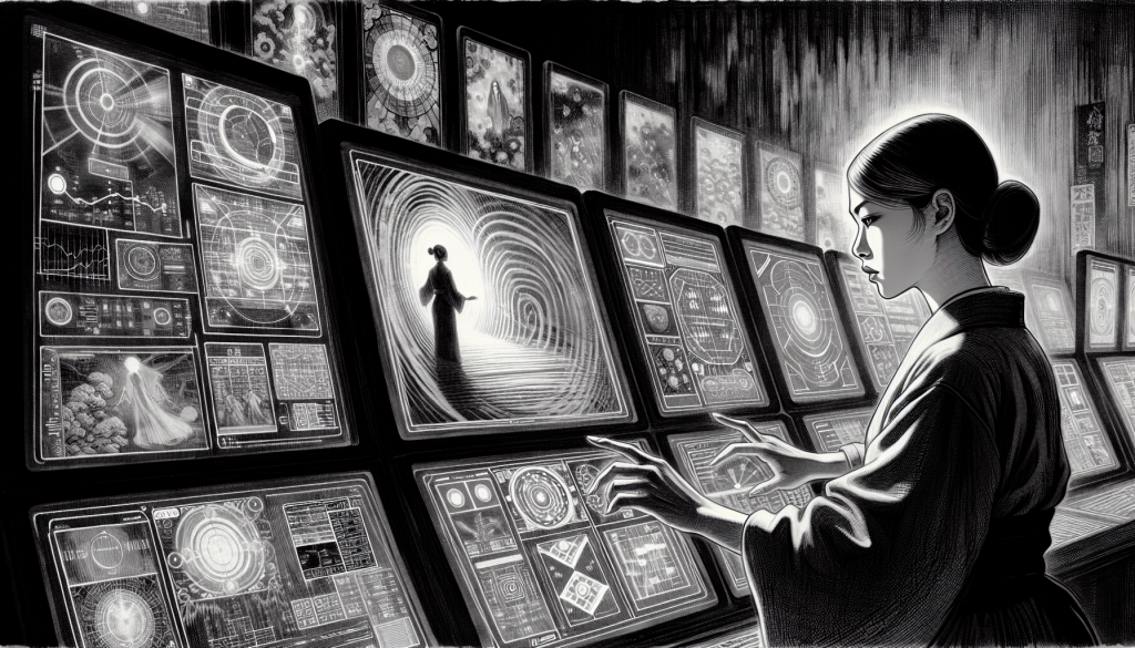 A scientist analyzing data related to paranormal phenomena