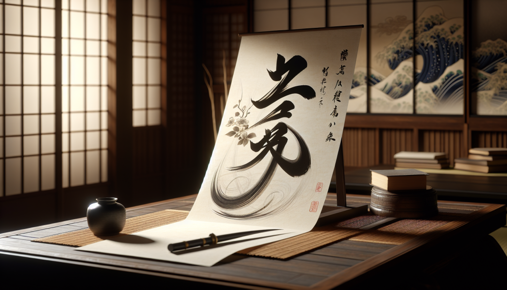 A traditional Japanese calligraphy of the word 言霊