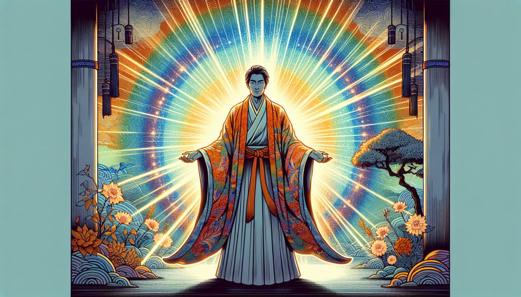 A vibrant aura surrounding a person