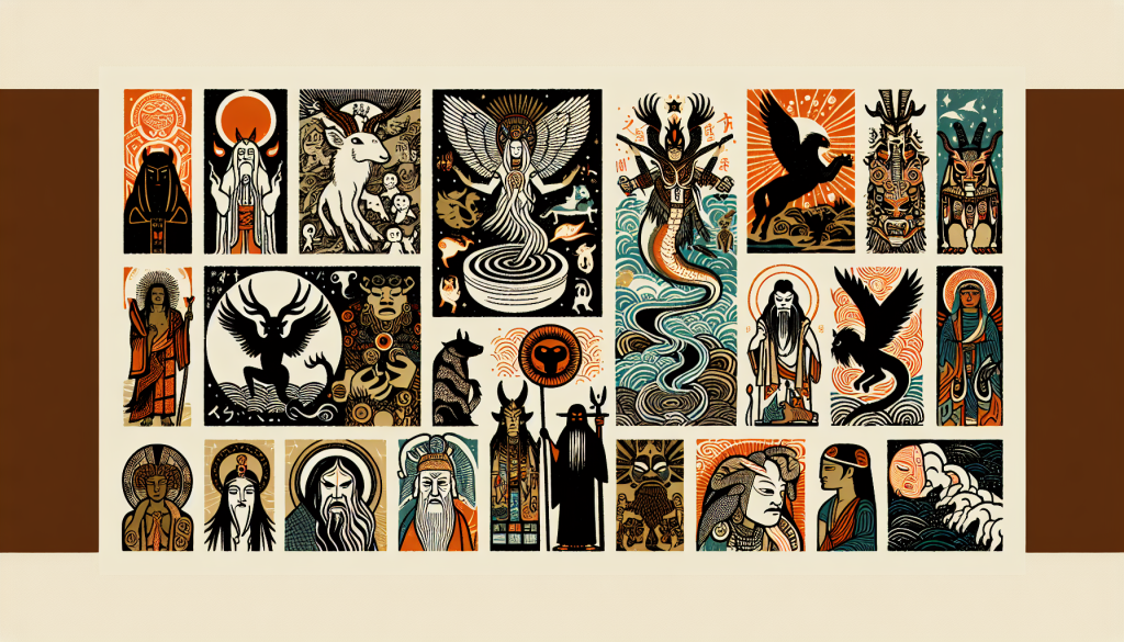 Historical representation of guardian spirits in different cultures