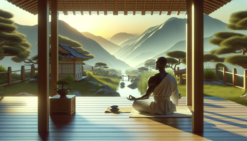 Meditation scene with a sense of spiritual presence