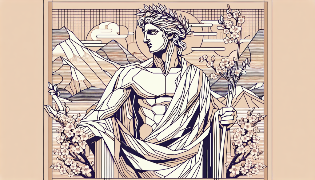 A depiction of a Greek god as a guardian