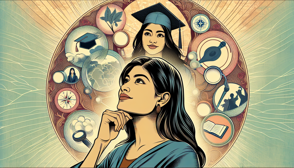 A person visualizing their goals with a dreamy look