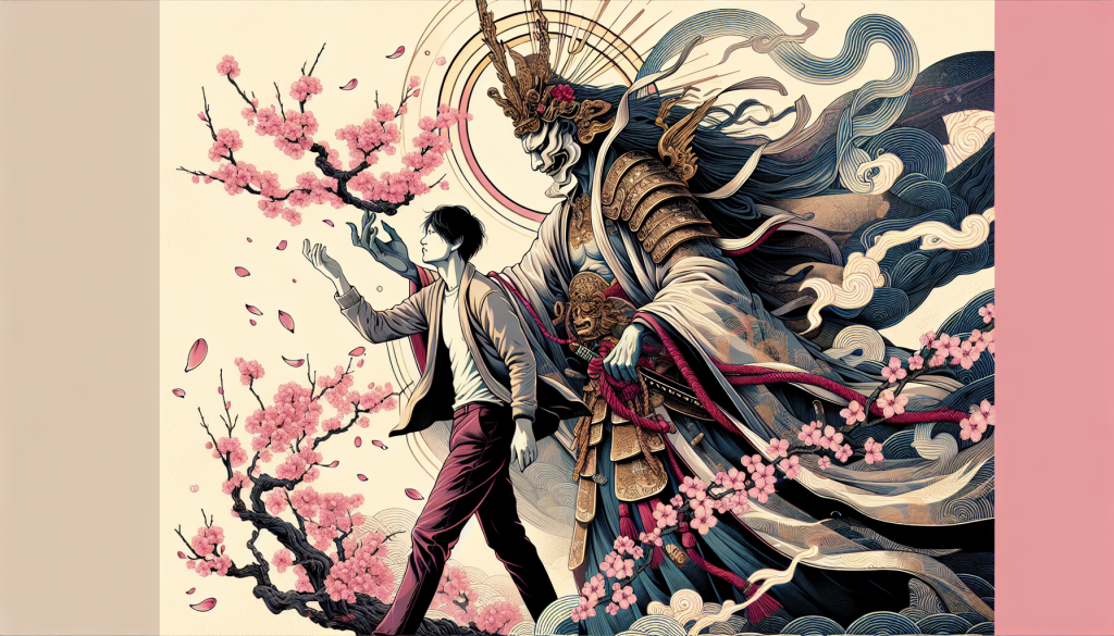 An illustration of a guardian spirit guiding a person