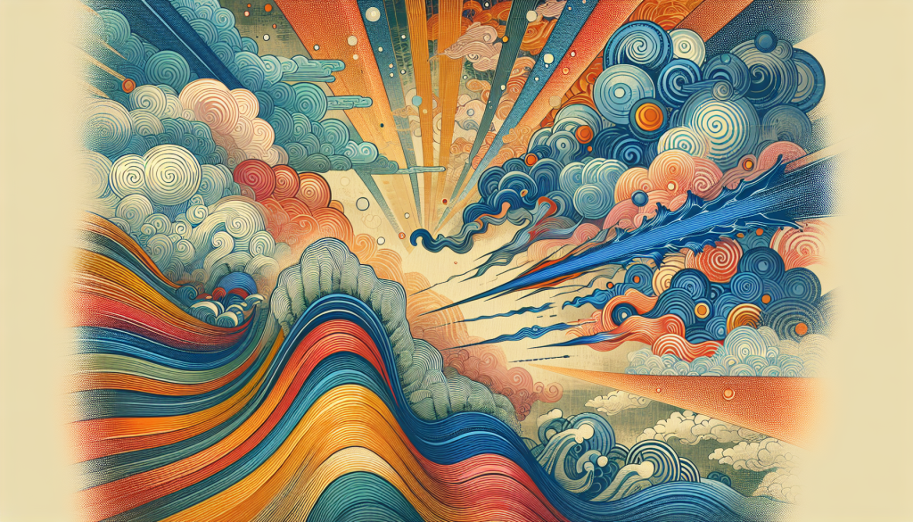 Illustration of sound waves traveling through air